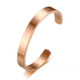 8mm Width Women Men Stainless Steel Surface Bracelet Bangle(Rose Gold)