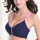 Cotton Nursing Bra Maternity Pregnancy Sports Nursing Breast Feeding Bras, Size:90B(Navy)