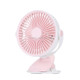 WT-F15 Clamp Dual-use 1200mAh 360 Degrees Rotation Mini Wireless USB Portable Fan with 3 Speed Control (Pink)