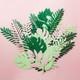 10 in 1 Creative Paper Cutting Shooting Props Tree Leaves Papercut Jewelry Cosmetics Background Photo Photography Props(Coffee)