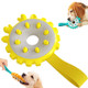 Ring Dog Toothbrushes Training Interactive Bite Dog Milling Toys(Yellow)