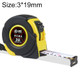 Hujiang 12 PCS Wear-Resistant Cover Retractable Ruler Measuring Tape Portable Pull Ruler Mini Tape Measure, Length: 3m Width: 19mm