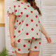 Casual Lotus Leaf Sleeve Shorts Home Service Suit