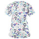 Loose Printed Hedging Thin T-shirt Nurse Uniform (Color:White Size:XXL)