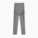 Women Wrapped Hip Side Pleated Skirt Fake Two-piece Leggings (Color:Grey Size:L)