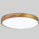 Wood Macaron LED Round Ceiling Lamp, 3-Colors Light, Size:40cm(Gold)