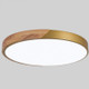 Wood Macaron LED Round Ceiling Lamp, White Light, Size:60cm(Gold)
