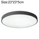 Macaron LED Round Ceiling Lamp, White Light, Size:23cm(Grey)