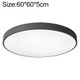 Macaron LED Round Ceiling Lamp, White Light, Size:60cm(Black)