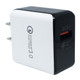 BKL-371 Single QC3.0 USB Port Charger Travel Charger, US Plug(Black)