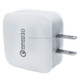Single QC3.0 USB Port Charger Travel Charger, US Plug(White)