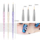 3 Sets Nail Pen Set Phototherapy Drawline Pen Painted Pen Flash Powder Pen Rod Smudge Carving Pen,Style: 3 In 1 Drawline