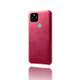 For Google Pixel 5 Calf Texture PC + PU Phone Case(Rose Red)