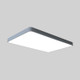 Macaron LED Rectangle Ceiling Lamp, White Light, Size:110x70cm(Grey)