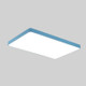 Macaron LED Rectangle Ceiling Lamp, 3-Colors Light, Size:110x70cm(Blue)