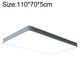 Macaron LED Rectangle Ceiling Lamp, Stepless Dimming, Size:110x70cm(Grey)