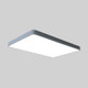 Macaron LED Rectangle Ceiling Lamp, Stepless Dimming, Size:110x70cm(Grey)