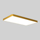 Macaron LED Rectangle Ceiling Lamp, White Light, Size:88x62cm(Gold)