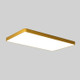 Macaron LED Rectangle Ceiling Lamp, White Light, Size:110x70cm(Gold)
