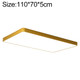 Macaron LED Rectangle Ceiling Lamp, White Light, Size:110x70cm(Gold)