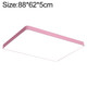 Macaron LED Rectangle Ceiling Lamp, White Light, Size:88x62cm(Pink)