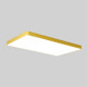 Macaron LED Rectangle Ceiling Lamp, White Light, Size:88x62cm(Yellow)