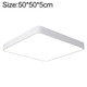 Macaron LED Square Ceiling Lamp, Stepless Dimming, Size:50cm(White)