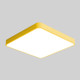 Macaron LED Square Ceiling Lamp, 3-Colors Light, Size:40cm(Yellow)