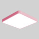 Macaron LED Square Ceiling Lamp, 3-Colors Light, Size:30cm(Pink)