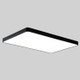 Macaron LED Rectangle Ceiling Lamp, White Light, Size:88x62cm(Black)
