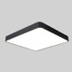Macaron LED Square Ceiling Lamp, 3-Colors Light, Size:30cm(Black)