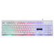 ZGB G20 104 Keys USB Wired Mechanical Feel RGB Backlight Computer Keyboard Gaming Keyboard(White)