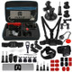 PULUZ 45 in 1 Accessories Ultimate Combo Kits with EVA Case (Chest Strap + Suction Cup Mount + 3-Way Pivot Arms + J-Hook Buckle + Wrist Strap + Helmet Strap + Surface Mounts + Tripod Adapter + Storage Bag + Handlebar Mount + Wrench) for GoPro HERO10