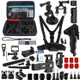 PULUZ 43 in 1 Accessories Total Ultimate Combo Kits for DJI Osmo Pocket with EVA Case (Chest Strap + Wrist Strap + Suction Cup Mount + 3-Way Pivot Arms + J-Hook Buckle + Grip Tripod Mount + Surface Mounts + Bracket Frame + Screen Film + Silicone Case