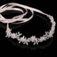 Noble Crystal Rhinestone Bridal Headpieces Satin Ribbon Wedding Hair Accessories for Brides Tiaras Crowns Headbands