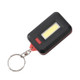 2 PCS 3W Mini COB LED Flashlight Keychain Emergency Camping  Backpack Light with 3 Modes(Red)