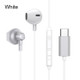 JOYROOM JR-EC03 Type-C Semi-in-ear Wired Control Earphone with Mic, Cable Length: 1.2m(White)