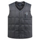 White Duck Down Jacket Vest Men Middle-aged Autumn Winter Warm Sleeveless Coat, Size:XXXL(Grey)