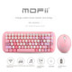 Mofii CADNY Pink Girl Heart Mini Mixed Color Wireless Keyboard Mouse Set (Milk Tea)