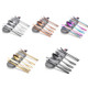 7 in 1 Cutlery Spoon Chopsticks And Straw Set Stainless Steel Portable Cutlery Set, Specification: Silver + Light Bag