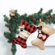 Christmas Sock Gift Bag Ornament(Black Red Bone)