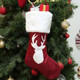 Embroidered Christmas Stocking Pendant Candy Gift Bag(Style A)