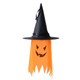 2 PCS Halloween Decoration Props Color Luminous Pendant Witch Hat(Orange)
