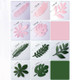 10 in 1 Creative Paper Cutting Shooting Props Tree Leaves Papercut Jewelry Cosmetics Background Photo Photography Props(Pink)