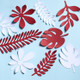 10 in 1 Creative Paper Cutting Shooting Props Tree Leaves Papercut Jewelry Cosmetics Background Photo Photography Props(Wine Red)