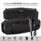 New Rixing NR-6012M Bluetooth 5.0 Portable Outdoor Karaoke Wireless Bluetooth Speaker with Microphone & Shoulder Strap(Black)