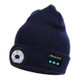 Outdoor Night Running Night Fishing LED Light Illumination Bluetooth 5.0 Knitted Hat (Navy Blue)