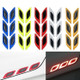 2 Sets Carbon Fiber Warning Sticker Car Anti-Collision Strip Leaf Plate Reflective Sticker Hood Light Eyebrow Anti-Collision Drops Sticker(6 PCS  (Yellow))