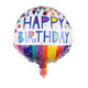 10 PCS 18-inch Round Happy Birthday Aluminum Film Balloons Birthday Party Scene Decoration Balloons(I)