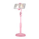 Desktop Stand Mobile Phone Tablet Live Broadcast Stand Telescopic Disc Stand, Style:Holder + Remote Control(Pink)